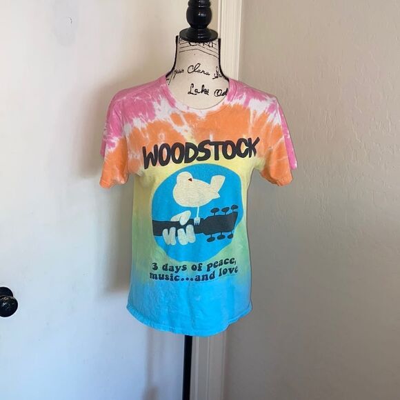 Liquid Blue Woodstock Tie Dye Graphic Shirt - Picture 1 of 8